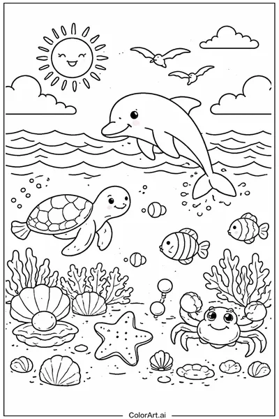 46 Páginas para Colorear del Océano Gratis