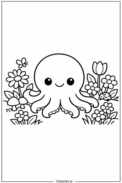 49 Páginas para Colorear Pulpos Gratis