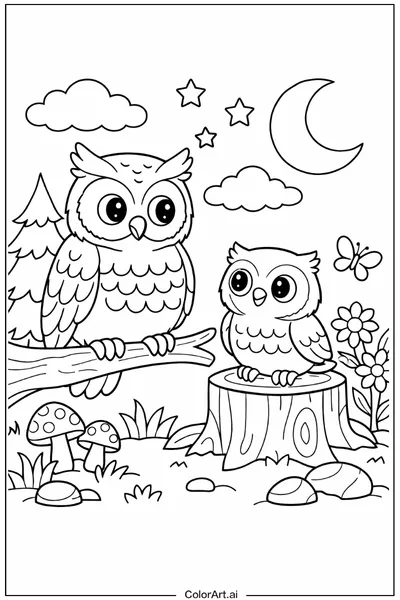 50 Páginas para Colorear de Búhos Gratis