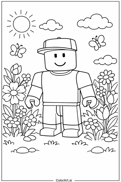65 Páginas para Colorear de Roblox Gratis