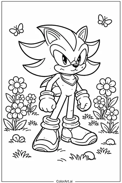 66 Páginas para Colorear de Shadow Sonic Gratis