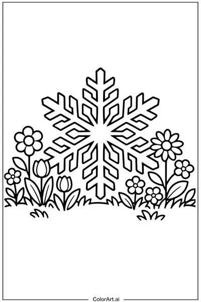 44 Páginas para Colorear Copos de Nieve Gratis