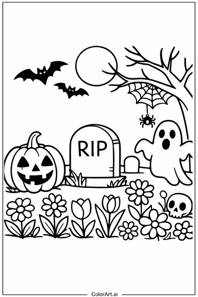 44 Páginas para Colorear de Halloween Espeluznantes Gratis