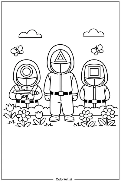 44 Free squid game Coloring Pages