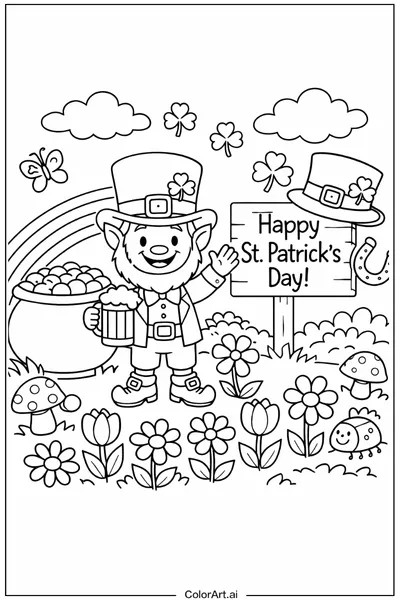 42 Páginas para Colorear del Día de San Patricio Gratis