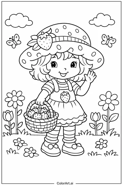 39 Páginas para Colorear de Strawberry Shortcake Gratis