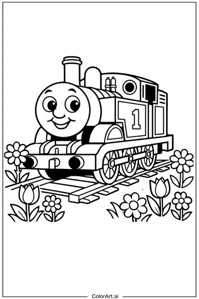 55 Páginas para Colorear de Thomas el Tren Gratis