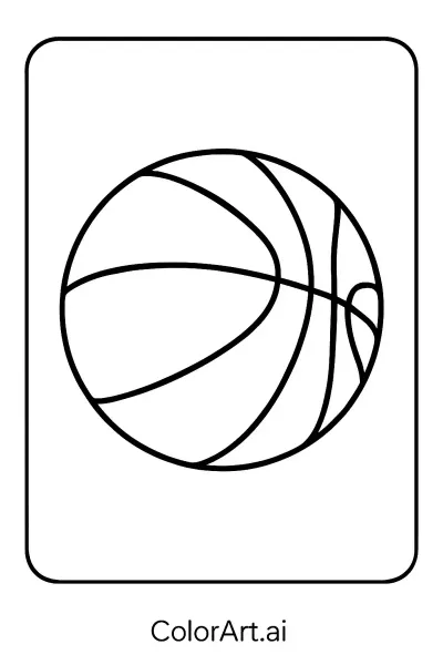 Página para colorear "El Baloncesto Saltarín": ¡Juguemos y Coloreemos!