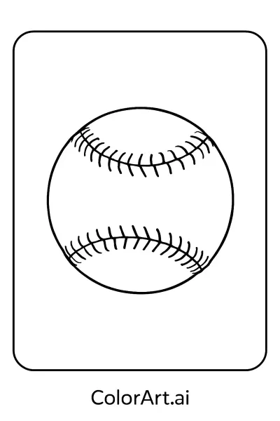 Una página para colorear de béisbol gratuita  