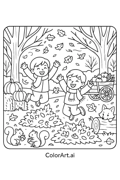Una Página para Colorear de Primavera  