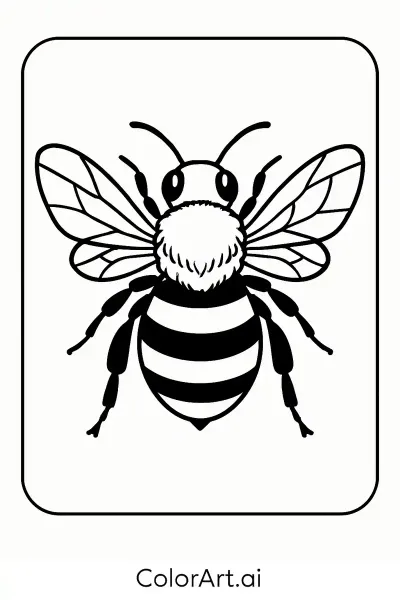 ### Página para colorear: Abeja ocupada  