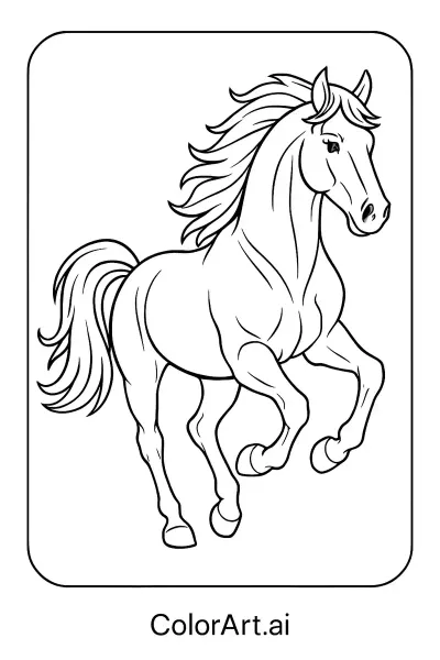 Poetry in Motion: Explorando el Arte de la Página para Colorear Caballos