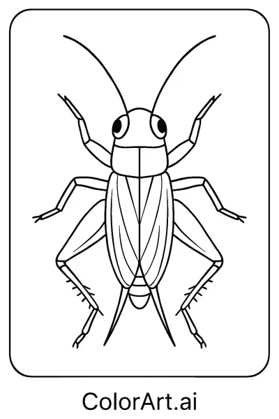 Una Página para Colorear de Cucaracha Gratuita  
