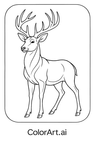 PÁGINA PARA COLOREAR DEL MAJESTUOSO VENADO