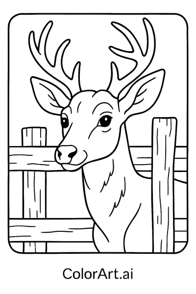 The Majestic buck Coloring Page