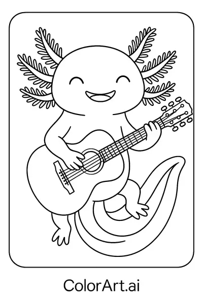 Jugador de Guitarra Axolote Musical